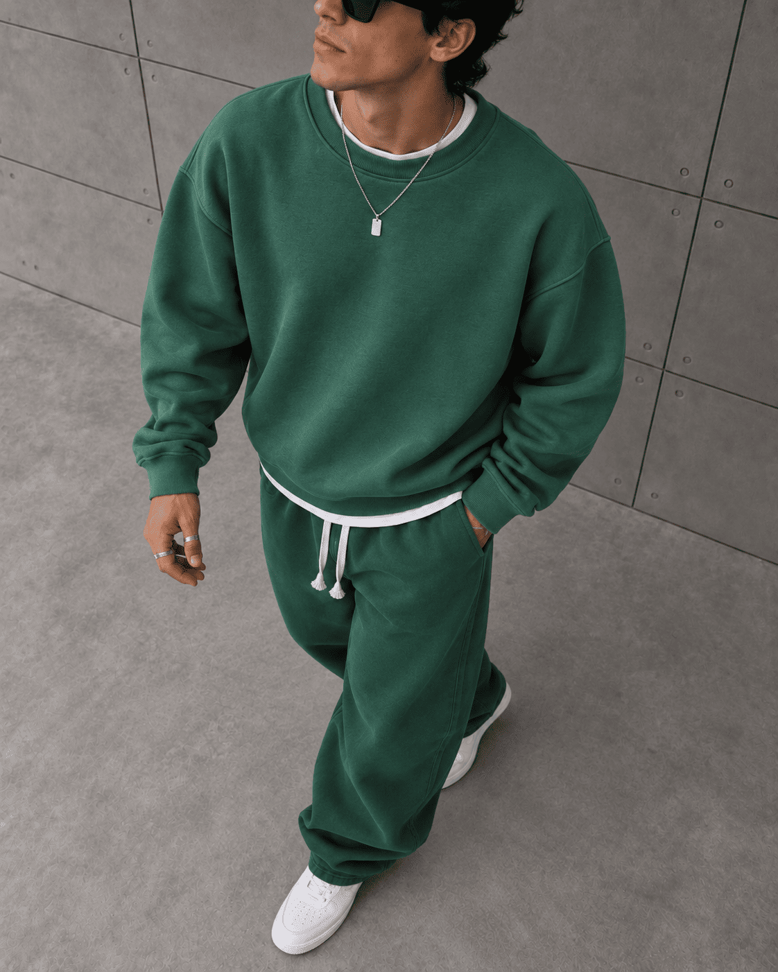 Basıc Sweatshırt Takım Nefti