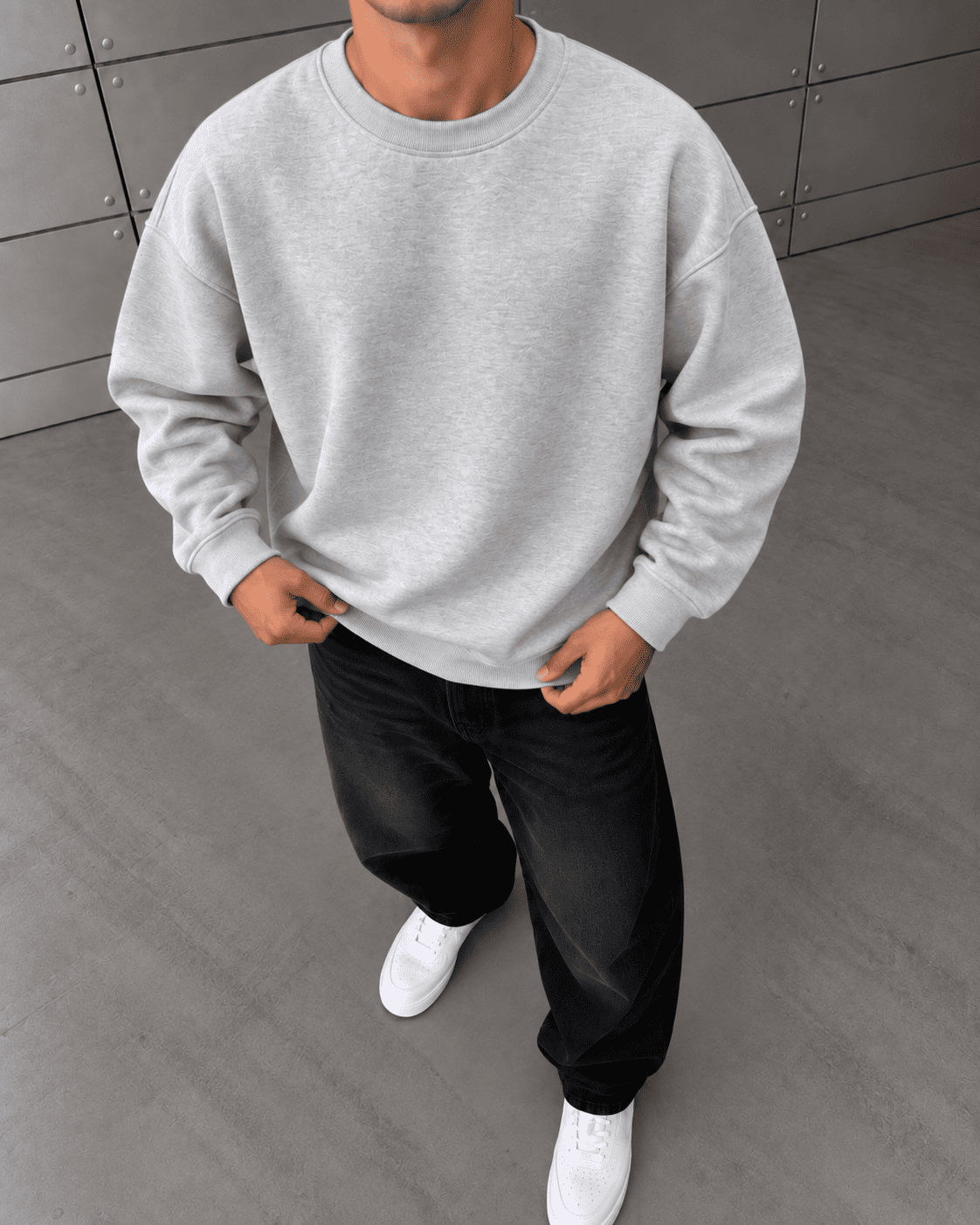 Basic Gri Sweatshirt