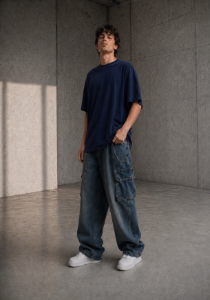 BASIC OVERSIZE - LACİVERT